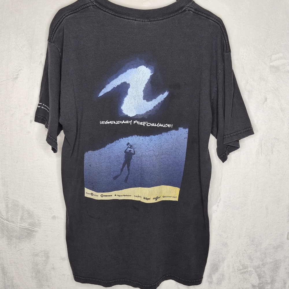 Vintage Aqua Lung Scuba Diving Promo T Shirt Size Large
